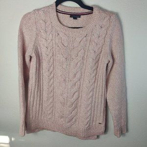 Tommy Hilfiger Bubblegum Pink Cable Knit Soft Sweater Size XS